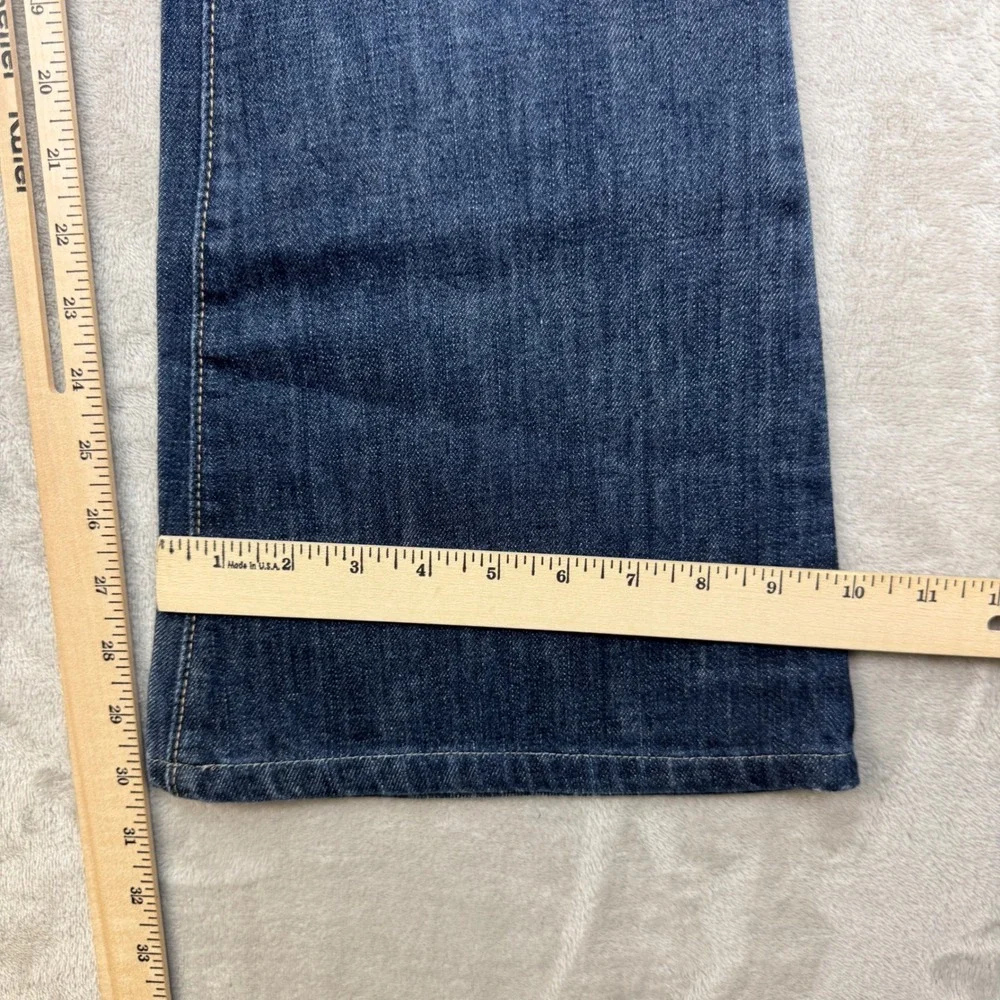 American Eagle Real Flare Jeans Womens 4 Blue Low‎ Rise Wide Leg Y2K Boho